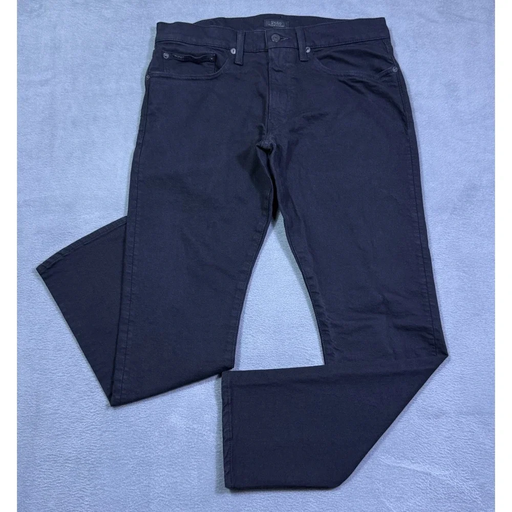Polo Ralph Lauren Jeans Mens 32x30 Sullivan Slim Straight Black Normcore USA